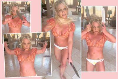 Britney Spears Posts Video Of Unsettling Dance While Holding Two Long Knives, BUT... - perezhilton.com