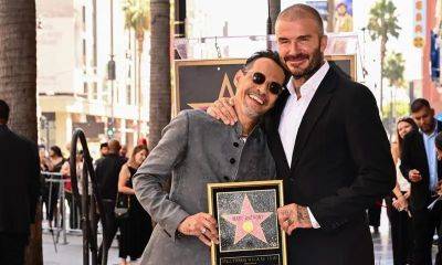 David Beckham surprises Marc Anthony at Hollywood Walk of Fame ceremony with adorable speech - us.hola.com - Dominican Republic