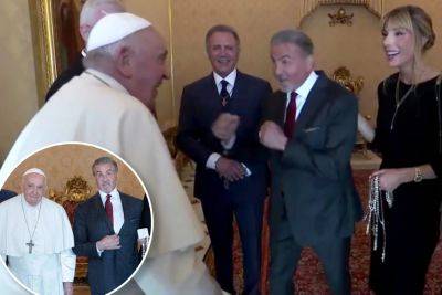 Sylvester Stallone squares up to Pope Francis in Vatican City: ‘Ready? We Box!’ - nypost.com - Jordan - Rome - Vatican - county Major