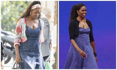 Michelle Obama continues her denim trend while in Madrid - us.hola.com - Spain - USA - Madrid