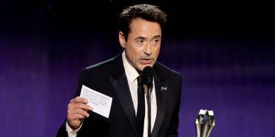 Robert Downey Jr. Reads His Bad Reviews During Critics Choice Awards 2024 Acceptance Speech - www.justjared.com - Santa Monica