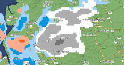 Met Office weather map shows exact time snow is set to hit tomorrow - www.manchestereveningnews.co.uk - Scotland - Manchester - Ireland