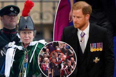 How Princess Anne felt about her coronation feathered hat — that blocked Prince Harry - nypost.com