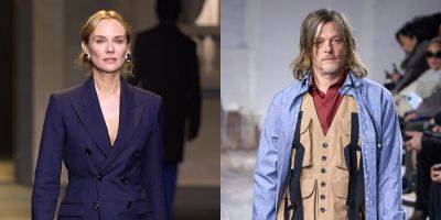 Diane Kruger & Norman Reedus Walk Runways for Separate Shows During Paris Fashion Week - www.justjared.com - France