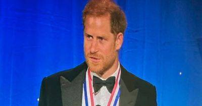 Prince Harry makes joke about King Charles at awards ceremony amid health woes - www.ok.co.uk