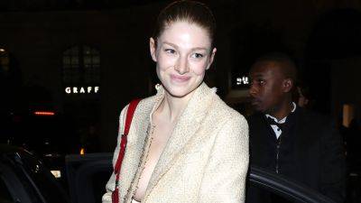 Hunter Schafer Completely Skipped a Bra and Shirt During a Night Out in Paris—See Photos - www.glamour.com - Paris