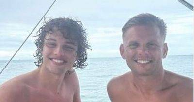 Bobby Brazier is all smiles as he enjoys boat ride with dad Jeff on luxury family holiday - www.ok.co.uk - Mauritius