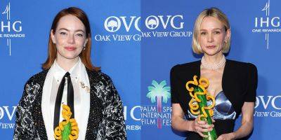 Emma Stone & Carey Mulligan Get Honored by Legends at Palm Springs Film Festival Awards Gala - www.justjared.com - city Palm Springs