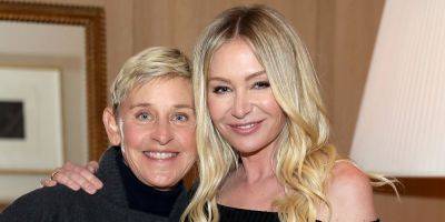 Ellen DeGeneres & Portia de Rossi Give Wild Advice on Dating, What to Do When You're Sad - www.justjared.com