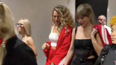 Taylor Swift Arrives at Super Bowl With Blake Lively and Ice Spice - variety.com - Las Vegas - Tokyo - San Francisco - Kansas City
