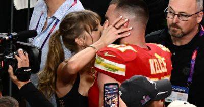 Emotional Taylor Swift fights back tears as she kisses Travis Kelce after Super Bowl win - www.ok.co.uk - USA - Las Vegas - Tokyo - San Francisco - Kansas City