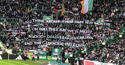 Green Brigade in Celtic song Palestine tribute as pre match Parkhead plea is answered - www.dailyrecord.co.uk - Israel - Palestine