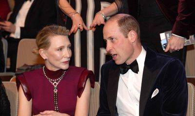 Prince William Sits with Cate Blanchett at BAFTAs 2024 Amid Kate Middleton's Absence - www.justjared.com - county Hall