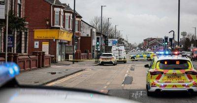 Police close road after elderly woman knocked down beside retail park and rushed to hospital - www.manchestereveningnews.co.uk - Manchester - county Denton
