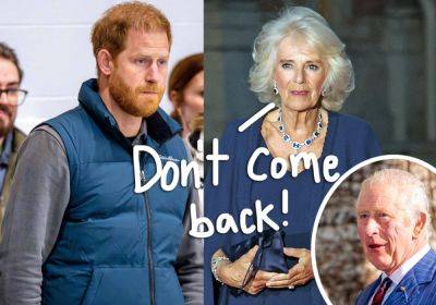 Queen Camilla 'Outraged' Prince Harry's Using Charles' Cancer As A 'Loving Son PR Stunt' -- & Doesn't Want Him To Visit!? - perezhilton.com
