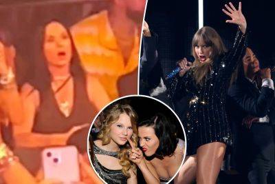 Katy Perry dances to Taylor Swift’s dis track ‘Bad Blood’ at Eras Tour — snaps backstage reunion photo - nypost.com - Australia - George