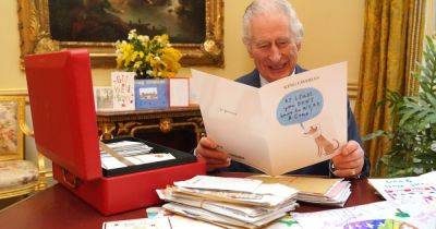 King Charles giggles as he reacts to well-wishers' cards following cancer diagnosis - www.ok.co.uk - Belgium - county Buckingham