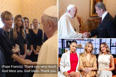 Sylvester Stallone’s daughters shocked to learn Pope Francis is a fan of their dad - nypost.com - Los Angeles - Italy