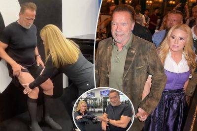 Arnold Schwarzenegger, 76, and girlfriend Heather Milligan, 49, reveal fitness routine: ‘Showing us your legs’! - nypost.com - USA - California