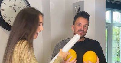 Peter Andre discovers what it's like to be pregnant with watermelon and cling film - www.ok.co.uk
