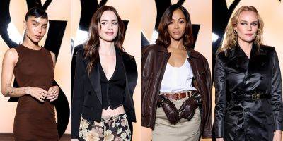 Zoe Kravitz, Lily Collins, & More Wear Bold Looks at Saint Laurent's Star-Studded Paris Show - www.justjared.com - France - county Boyle - county Lawrence - Philippines