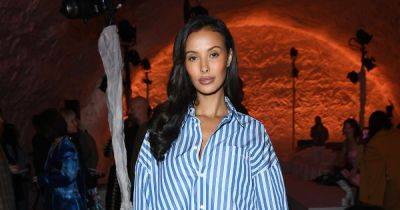 Maya Jama leads the dad shirt trend in an oversized striped blue buy – here's how to shop the look - www.ok.co.uk - city Milan