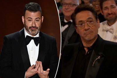 Jimmy Kimmel mocks Robert Downey Jr.’s former drug problem at Oscars 2024 - nypost.com - Los Angeles - USA