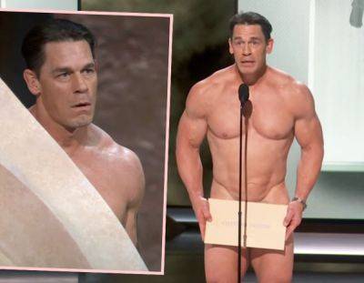 How John Cena Pulled Off Being 'Naked' At The Academy Awards! - perezhilton.com