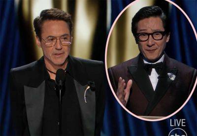 Fans Call Robert Downey Jr 'Classless' & 'Rude' For Snubbing Ke Huy Quan While Accepting Oscar -- But DID HE?? - perezhilton.com