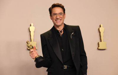 Robert Downey Jr. did not look happy at Jimmy Kimmel’s drugs jibe during Oscars speech - www.nme.com - California