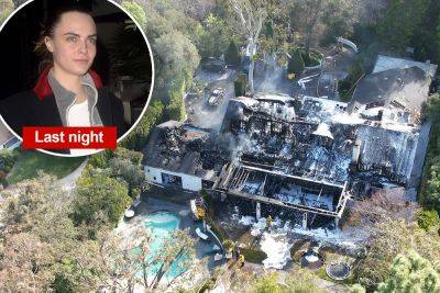 Cara Delevingne’s $7M LA home engulfed by massive fire, at least one person injured - nypost.com - Britain - London - Los Angeles - city Studio