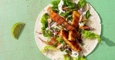 These mini spiced halloumi wraps are just £1.25 per portion and ready in 10 mins - recipe - www.ok.co.uk