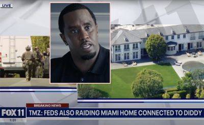 Feds Raid Diddy's Homes In Beverly Hills & Miami For Sex Trafficking Investigation - perezhilton.com - New York - Los Angeles - Los Angeles - Miami - Beverly Hills