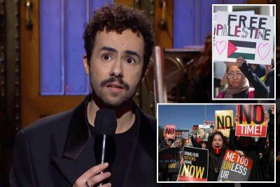 Ramy Youssef prays for a ‘free Palestine’ and to ‘free the hostages’ in emotional ‘SNL’ monologue - nypost.com - Israel - Palestine
