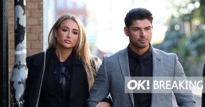 Georgia Harrison supported by Anton Danyluk as she arrives to face Stephen Bear in court - www.ok.co.uk