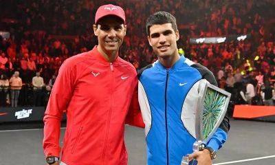Rafael Nadal calls himself a fan of Carlos Alcaraz after exhibition defeat - us.hola.com - Spain - Las Vegas - India