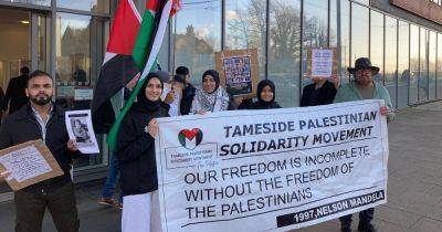 Chaos at the council as Palestine protesters make their voices heard - www.manchestereveningnews.co.uk - Palestine