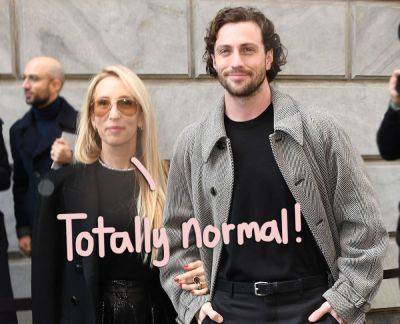 Aaron Taylor-Johnson & His Wife Hooked Up When He Was A Teenager & She Was 42. She Swears The Age Gap Isn't Noticeable. - perezhilton.com