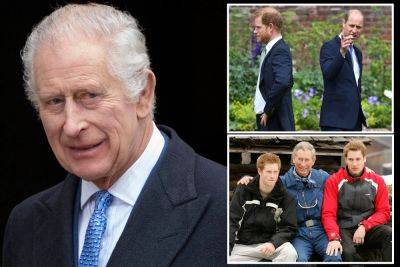 King Charles hopes to play ‘peacemaker’ between sons Harry and William during rumored May trip - nypost.com - Australia - Britain - London