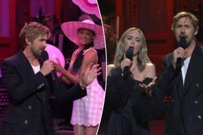Emily Blunt joins Ryan Gosling on ‘SNL’ for a Taylor Swift-themed ‘Barbenheimer’ sendoff - nypost.com