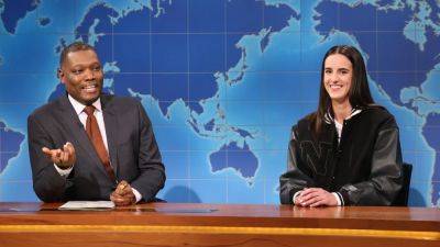 Caitlin Clark Beat Michael Ché at His Own Game During Her Hilarious Saturday Night Live Debut - www.glamour.com - Indiana - South Carolina - state Iowa