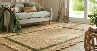 Dunelm is selling a £129 scallop jute rug that’s similar to trending £8.4k designer version - www.ok.co.uk - India