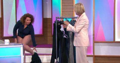 Loose Women star strips to her underwear live on TV leaving panel in hysterics - www.ok.co.uk