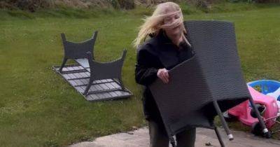 Vanessa Feltz rescues garden furniture as holiday home is battered by Storm Kathleen - www.ok.co.uk - Ireland