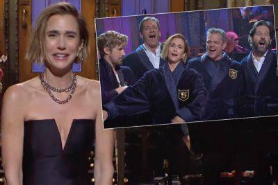 Watch Kristen Wiig Get Inducted Into SNL’s Five-Timers Club By Paul Rudd, Matt Damon, Ryan Gosling, & More! - perezhilton.com