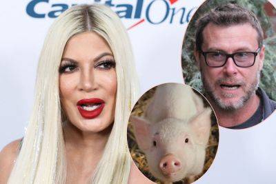 Tori Spelling Explains That Story About The Pig In Her Bed That Drove Dean McDermott Away - perezhilton.com