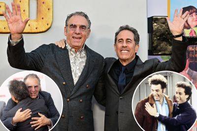 Michael Richards reunites with Jerry Seinfeld on first red carpet in 8 years - nypost.com - Los Angeles - Los Angeles - Michigan