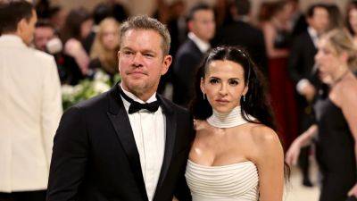 Matt Damon's Wife Luciana Barroso Dressed Like a Human Lily at the Met Gala - www.glamour.com
