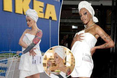 Doja Cat’s Met Gala towel dress recreated by Ikea in playful ad: ‘Brilliant’ - nypost.com - Britain - Sweden